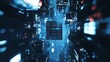 © ABIDZAR ALFAREZ - Futuristic digital data stream flowing through a network.