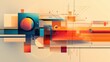 © Fakih_art - Abstract Geometric Composition: Vibrant Hues and Interlocking Shapes in a Modern Art Design