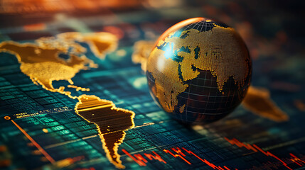 Poster - The world economy will be affected by a financial crisis in 2022 as a result of the russian invasion of ukraine, bankruptcies and falling stock prices are expected