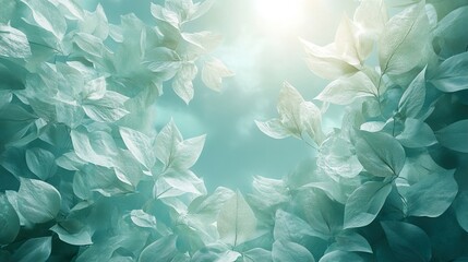 Wall Mural - Serene Leaves: Botanical Beauty, Nature Wallpaper