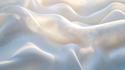 Poster - Abstract white fabric texture background, soft wave background, high quality photo