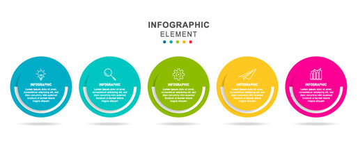 circle infographic template icons