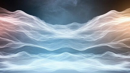 Wall Mural - High resolution abstract digital waves flowing in soft colors and patterns