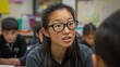 © Tri - Focused Student in Classroom Setting