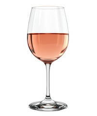 Wine glass isolated on white background, PNG transparent.