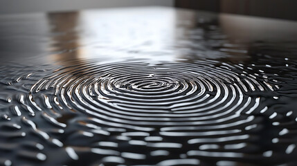 Fototapete - A fingerprint in three dimensions, 3d
