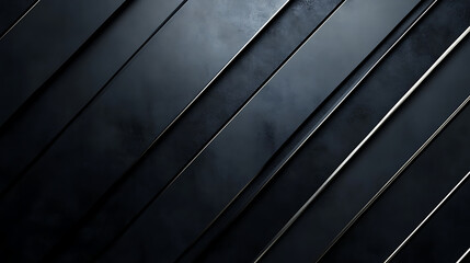 Wall Mural - Black metal background with stripes and lines