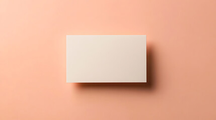 Fototapete - Blank paper business card mock up on peach fuzz color background