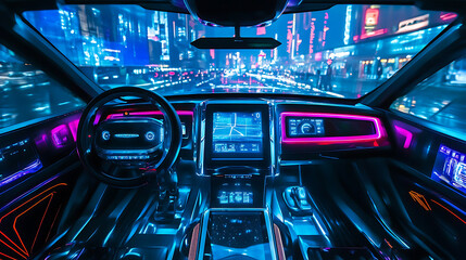 Aufkleber - Cockpit of an automated future vehicle