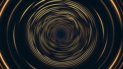 Leinwandbilder - Spreading circles on dark background, motion, hypnotic animation with expanding circles from center, centralized circles with hypnotic effect on black background