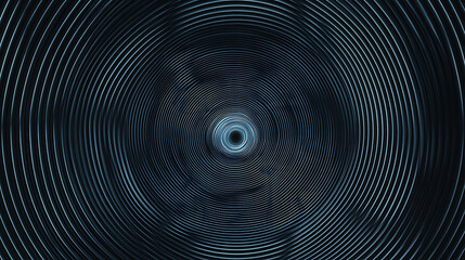 Poster - Spreading circles on dark background, motion, hypnotic animation with expanding circles from center, centralized circles with hypnotic effect on black background