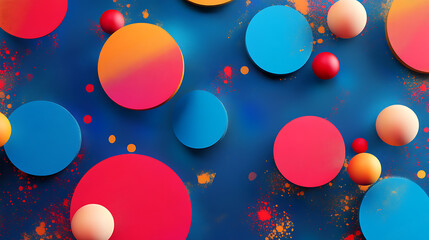 Poster - Table tennis abstract colorful background design, sports concept