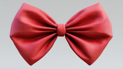 Wall Mural - Red Fabric Bow with Shiny Texture