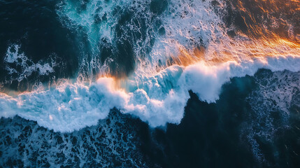 Poster - An aerial picture of an ocean wave