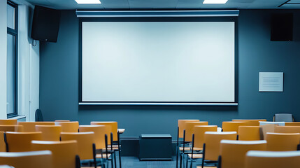 Aufkleber - Blank projector on the wall in a conference room