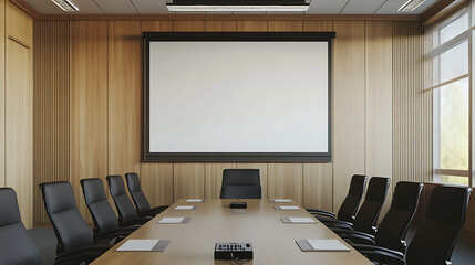 Aufkleber - Blank projector on the wall in a conference room