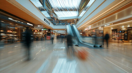 Poster - Blurry shopping mall