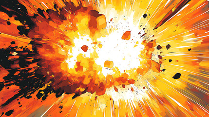 Fototapete - Comic explosions in a background