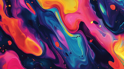 Fototapete - Psychedelic abstract background with bright colors
