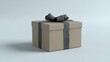 © Santri - Simple Kraft Gift Box with Grey Ribbon