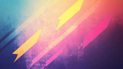 Poster - A light textured gradient background with arrows in pastel yellow, purple, and orange for presentations.