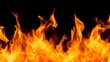 © chusnul - A vivid depiction of flames against a black background, showcasing the dynamic nature of fire.