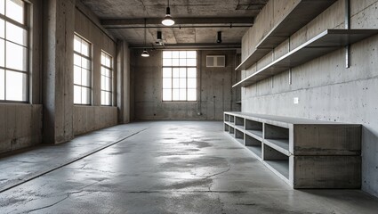 Wall Mural - Empty hallways and long corridors reveal the decaying architecture of old abandoned buildings