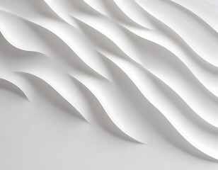 Wall Mural - A subtle wave-textured plastic backdrop in white.