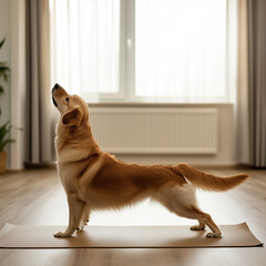 yoga hund golden retriever