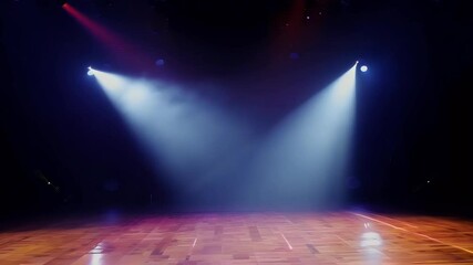 Wall Mural - spotlights stage empty scene lighting effects colorful abstract background beam black blue blur bright colours colourful concert dark decoration design disco empty entertainment graphic illuminated