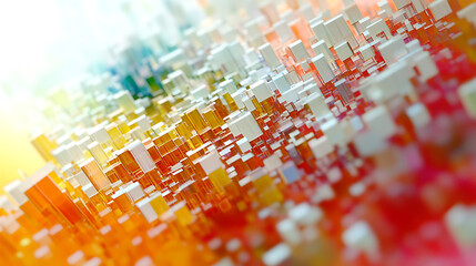 Aufkleber - Abstract cubed colorful background