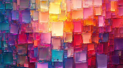 Leinwandbilder - Abstract cubed colorful background