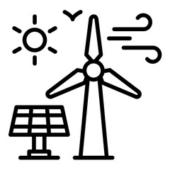 Wall Mural - Renewable Energy Icon