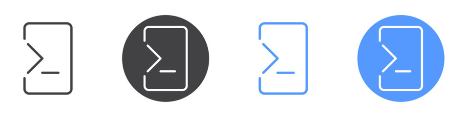 Coding icon vector symbol outline sign