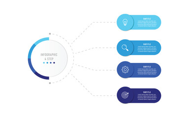 Wall Mural - vector infographic label design with circle infographic template design and 4-5-6 options or steps. 