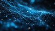 © afif - Abstract blue digital network flowing, bokeh background, technology concept
