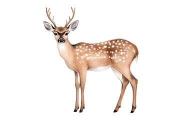 Wall Mural - Deer graphic style wildlife simple drawing animal isolated on white background	