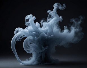 Wall Mural - Smoke-like wisps in monochromatic tones.