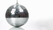 © Roger - shiny silver disco mirror ball isolated on white background