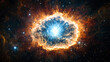 © creative - Cosmic Explosion: A Supernova's Fiery Embrace in the Vast Universe