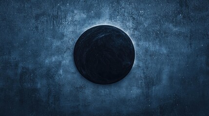 Wall Mural - Dark Planet on Cosmic Background - Abstract Space Art