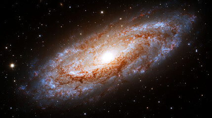 Wall Mural - Majestic Spiral Galaxy: A Cosmic Dance of Stars and Stardust