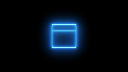 Scanning concept. Scanning the QR code icon animation, QR code being scanning concept. lock secure security icon. neon line scanning animation on black background.