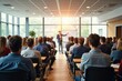 © honami - Professional Business Conference with Engaged Audience in a Modern Meeting Room during Presentation