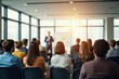 © honami - Professional Business Conference with Engaged Audience in a Modern Meeting Room during Presentation