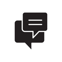 discussion icon line art logo set