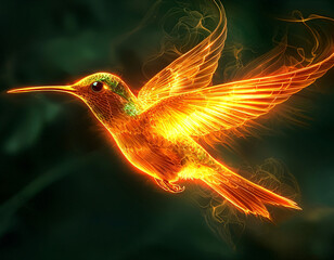 Poster - Fiery Hummingbird