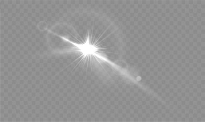 Wall Mural - light effect. spotlight spark. stadium lighting. spot lighting with white beams of led strobes. whit
