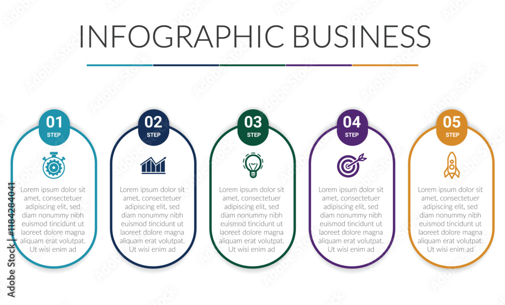 Infographic Chart Template Can Be Used For Process Diagram ...