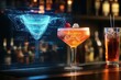 © YouraPechkin - Creative cocktail preparation with holographic display at a modern bar